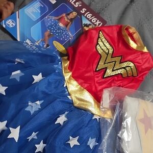 DC Comics Wonder Woman Kids Costume - Red, Blue, and Gold